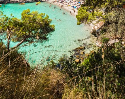 Beautiful view of Cala Santanyi on Mallorca, Spain Mediterranean Sea, Balearic islands