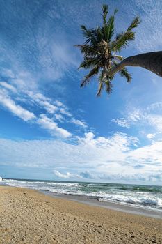 Sri Lanka, - Sept 2015:  Waves crashing onto the beach at Galle