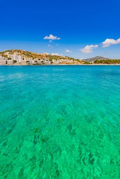 Mediterranean Sea Majorca island, idyllic coast view of Santa Ponca bay, Spain Balearic Islands