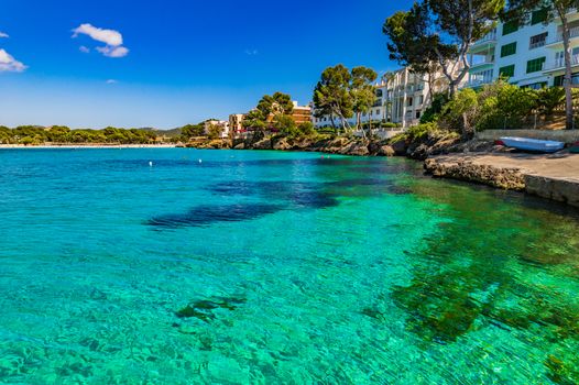 Coastline in Santa Ponca bay, Mallorca island, Spain Mediterranean Sea