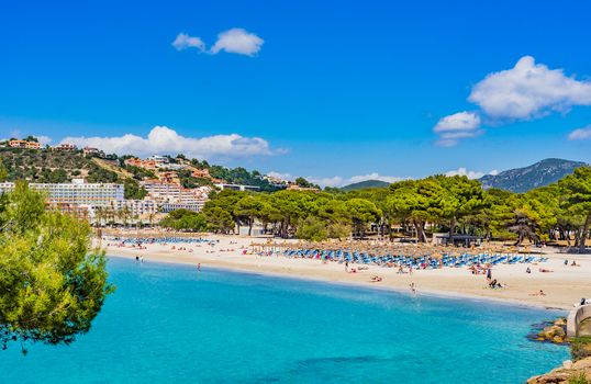 Beach view in Santa Ponca, Mallorca island, Spain Mediterranean Sea