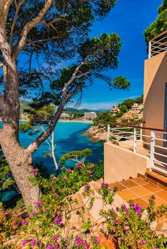 Idyllic view of the seaside beach at Canyamel coast, Mallorca island, Spain Mediterranean Sea