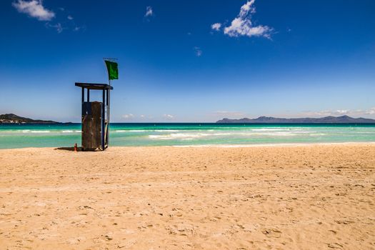 Beautiful sand beach for summer holiday background concept