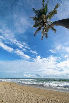 Sri Lanka, - Sept 2015:  Waves crashing onto the beach at Galle