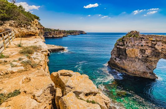 Idyllic coast on Mallorca island, Spain Mediterranean Sea