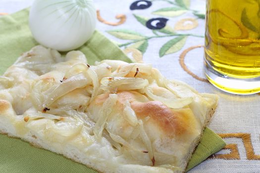 Italian focaccia with onion