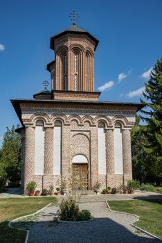 Snagov, Romania - Aug 2019: Snagov Monastary, the supposed resting place of Vlad the Impaler