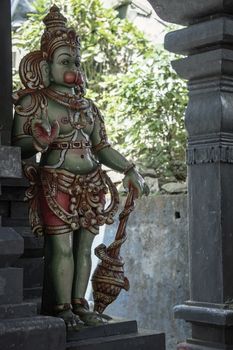 Sri Lanka, Seetha Eliya - Aug 2015: Statue of the deity Hanuman, Part human-part monkey, at the Aadishakti Seeta Amman Hindu Temple