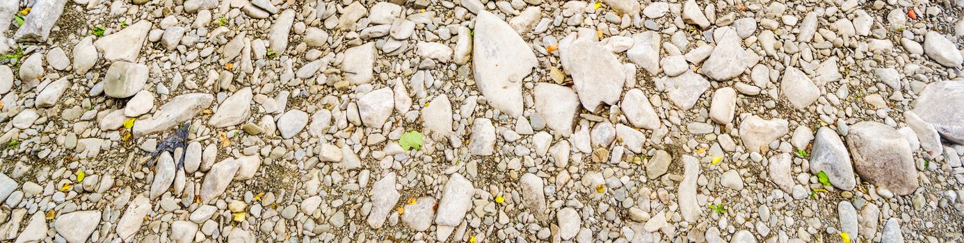 Naturally polished river washed rocks and pebbles