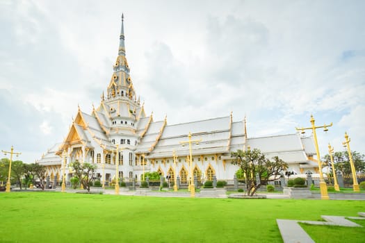 Gorgeous temple Wat Sothonwararam in Chachoengsao Province, Thailand.