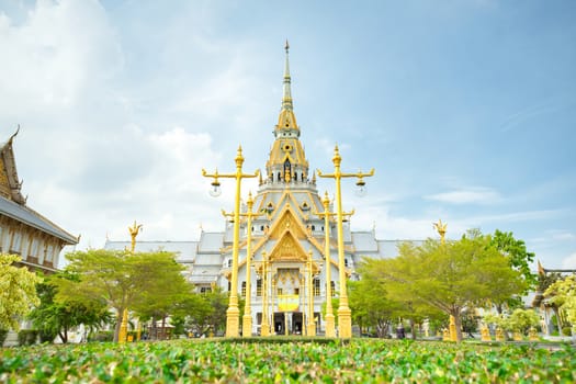 Gorgeous temple Wat Sothonwararam in Chachoengsao Province, Thailand.