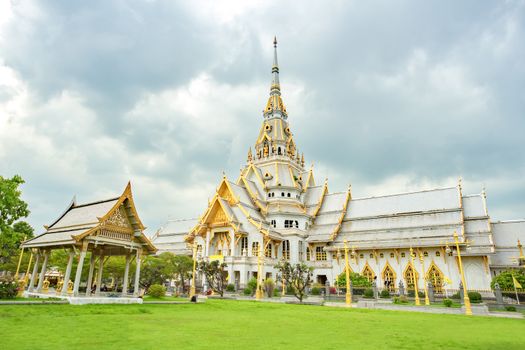 Gorgeous temple Wat Sothonwararam in Chachoengsao Province, Thailand.