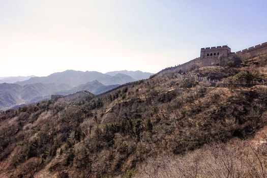 The Great Wall is generally built along an east-to-west line across the historical northern borders of China.