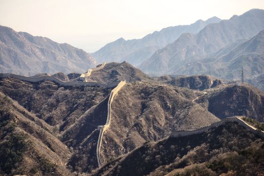 The Great Wall is generally built along an east-to-west line across the historical northern borders of China.