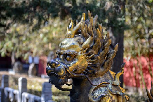 Beijing, China: carved details in the interior of the Forbidden City