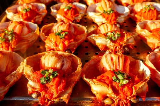 The snack street in Wangfujing, Beijing, China. Snacks with Chinese characteristics.