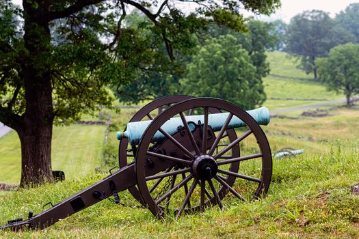 A civil war canon on the Gettysburg National Military Park, Gettysburg, PA