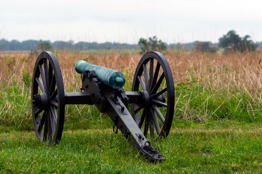 A civil war canon on the Gettysburg National Military Park, Gettysburg, PA