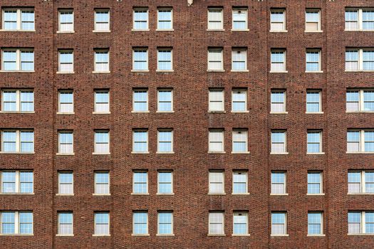 Building facade with windows, texture, architecture