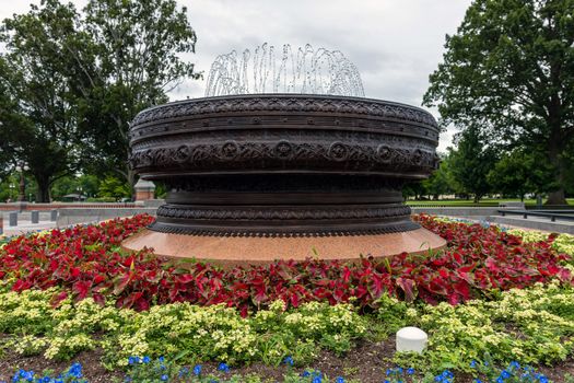 Water fountain in front of the Capitol on Washington DC