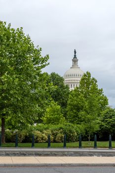 US Capitol Building in Washington DC. View from First street.