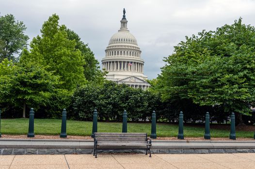 US Capitol Building in Washington DC. View from First street.