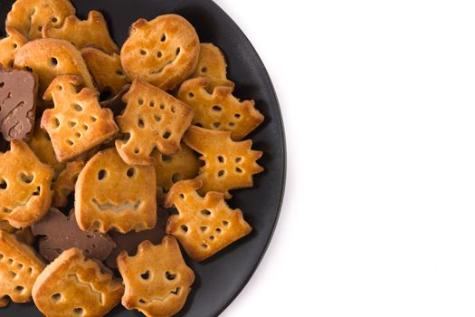 Halloween cookies isolated on white background