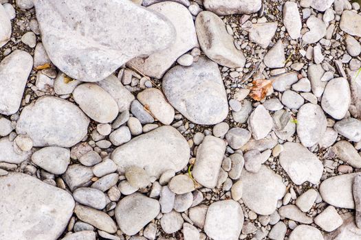 Naturally polished river washed rocks and pebbles