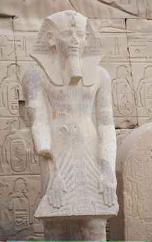 Statue in Temple of Ramses III at Karnak Luxor