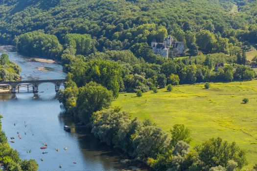 Perigord, the picturesque castle of Fayrac in Dordogne, France