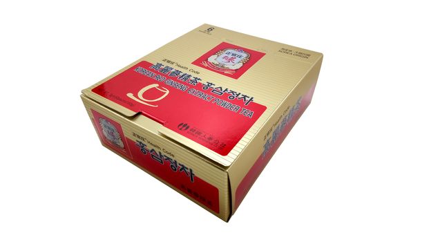 MANILA, PH - JUNE 23 - Korean red ginseng extract powder tea box on June 23, 2020 in Manila, Philippines.