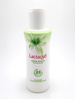 MANILA, PH - JUNE 23 - Lactacyd feminine wash odor block bottle on June 23, 2020 in Manila, Philippines.