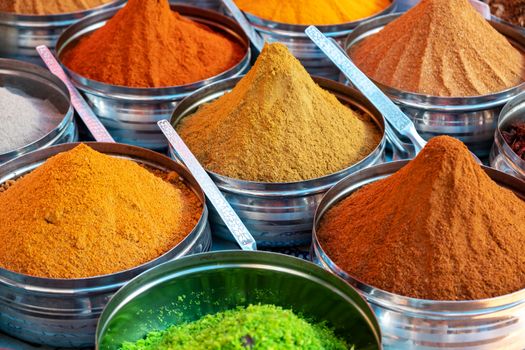 Close-Up Of Spices On Market Stall. India - Anjuna Market, GOA