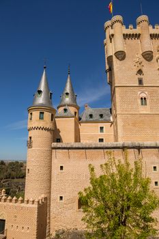 Details of the famous Alcazar castle of Segovia, Castilla y Leon, Spain