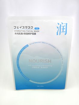 MANILA, PH - JUNE 23 - Hydrating facial mask nourish on June 23, 2020 in Manila, Philippines.