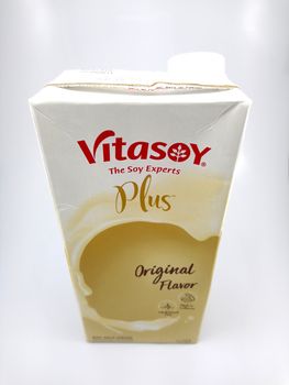 MANILA, PH - JUNE 23 - Vitasoy plus original soy milk drink on June 23, 2020 in Manila, Philippines.