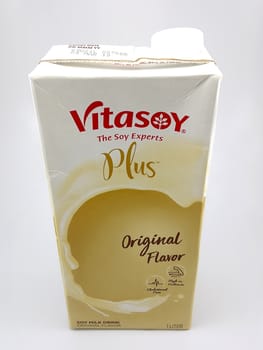 MANILA, PH - JUNE 23 - Vitasoy plus original soy milk drink on June 23, 2020 in Manila, Philippines.