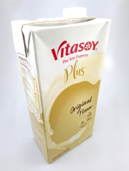 MANILA, PH - JUNE 23 - Vitasoy plus original soy milk drink on June 23, 2020 in Manila, Philippines.