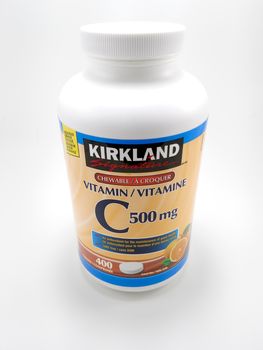 MANILA, PH - JUNE 23 - Kirkland signature vitamin c on June 23, 2020 in Manila, Philippines.