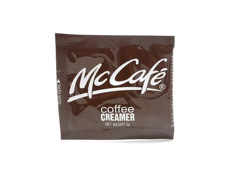 MANILA, PH - JUNE 23 - McCafe coffee creamer sachet on June 23, 2020 in Manila, Philippines.