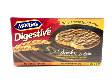 MANILA, PH - JUNE 23 - Mcvities digestive dark chocolate cookies on June 23, 2020 in Manila, Philippines.