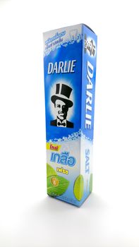 MANILA, PH - JUNE 23 - Darlie salt toothpaste on June 23, 2020 in Manila, Philippines.
