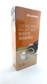 MANILA, PH - JUNE 23 - Wellcome coffee milk mochi cake on June 23, 2020 in Manila, Philippines.