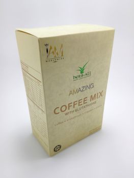 MANILA, PH - JUNE 23 - Iam amazing coffee mix with glutathione on June 23, 2020 in Manila, Philippines.