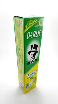 MANILA, PH - JUNE 23 - Darlie mint original strong toothpaste on June 23, 2020 in Manila, Philippines.