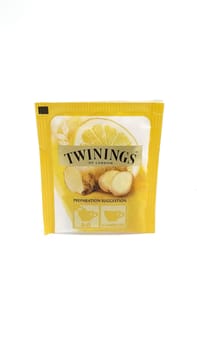 MANILA, PH - JUNE 23 - Twinings lemon and ginger citrus and warming tea on June 23, 2020 in Manila, Philippines.