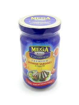 MANILA, PH - JUNE 23 - Mega creations premium spanish sardines in soya oil on June 23, 2020 in Manila, Philippines.