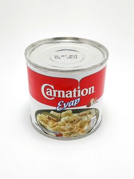 MANILA, PH - JUNE 23 - Carnation evaporated milk can on June 23, 2020 in Manila, Philippines.