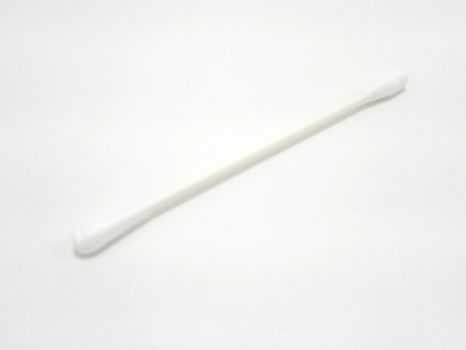 Cotton buds at both ends of the plastic stick use to insert to clean ears