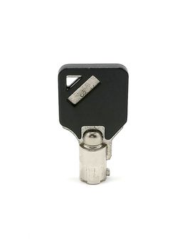 small black tubular key use to lock and unlock keyhole